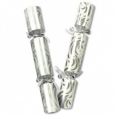 12" Silver and White Christmas Crackers