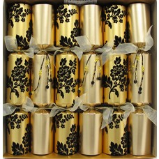 13" Black Flocking Gold Crackers