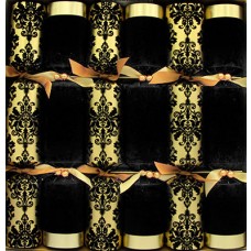13.5" Black Flocking Gold Crackers