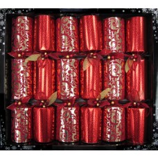 13.5" Red Flocking Pattern Crackers